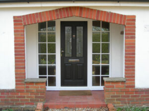 Three counties black composite front door