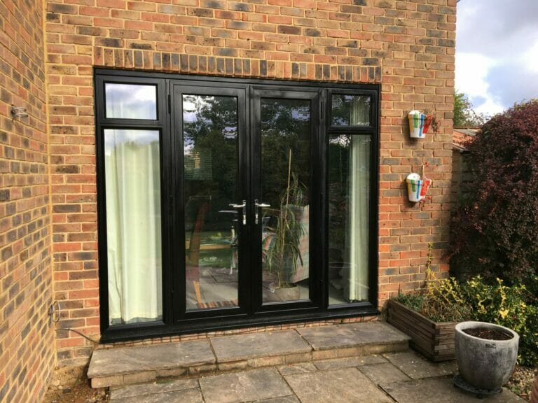 ALUK aluminium French Door - Three Counties installation of aluminium French doors.