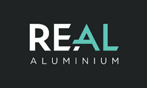 Real Aluminium logo. Supplier of aluminium windows and doors to Three Counties.