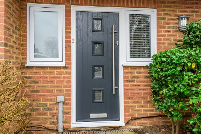 composite front door black modern