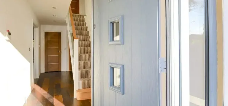 Composite front door open entryway